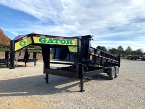16ft Gooseneck Dump Trailer   This sixteen foot trailer features extreme duty main frame and heavy GVW capacity, 8,000 pound dexter axles, 17.5in commercial tires --and more!